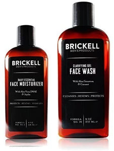 Brickell Men's Daily Essential Face Care Routine I - Face Wash & Face Moisturizer - Natural & Organic