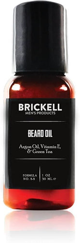 Brickell Men's Beard Oil for Men, Natural and Organic Argan and Jojoba Oil to Strengthen and Soften Hair, 1 Ounce, Scented