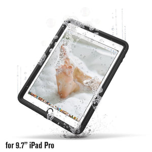 Catalyst Waterproof Shockproof Case For Apple 9.7" Ipad Pro (Stealth Black) With High Touch Sensitivity Id And Multi Position Stand