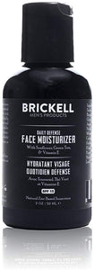Brickell Men's Daily Defense Face Moisturizer for Men, Natural and Organic Zinc Based SPF 15, 2 Ounce, Unscented