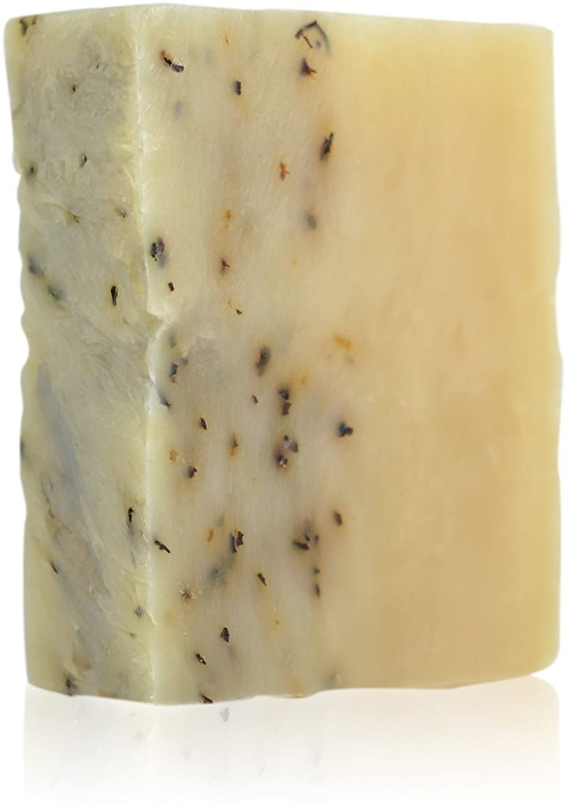 Brickell Men's Mint Soap Scrub Bar for Men, Natural and Organic Exfoliating Bar Soap Handmade with Tea Tree, Coconut and Peppermint Leaf, 4 Ounce, Scented