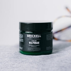 Brickell Men's Flexible Hold Wax Pomade for Men, Natural and Organic Irritation Free Natural Shine, 2 Ounce, Scented