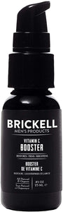 Brickell Men’s Vitamin C Booster for Men, Natural and Organic Vitamin C Booster for Face to Ramp Up Collagen Production, Fight Wrinkles and Aging.85 oz, Unscented