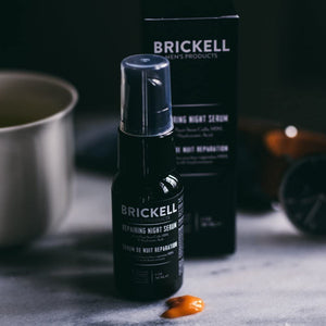 New Brickell Men's Anti Aging Repairing Night Serum for Men - Natural & Organic