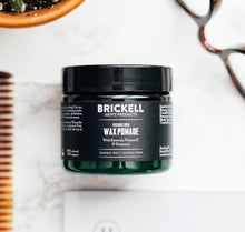 Load image into Gallery viewer, Brickell Men&#39;s Flexible Hold Wax Pomade for Men, Natural and Organic Irritation Free Natural Shine, 2 Ounce, Scented