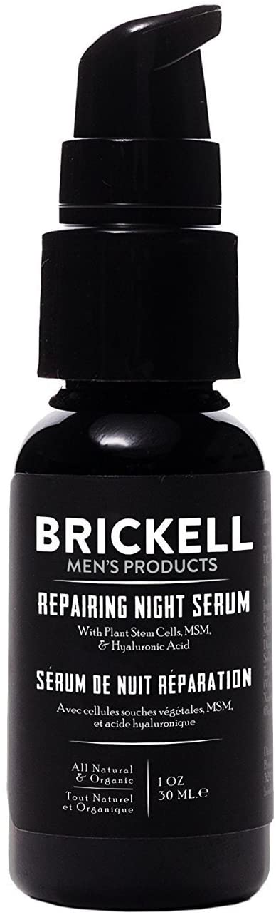 New Brickell Men's Anti Aging Repairing Night Serum for Men - Natural & Organic