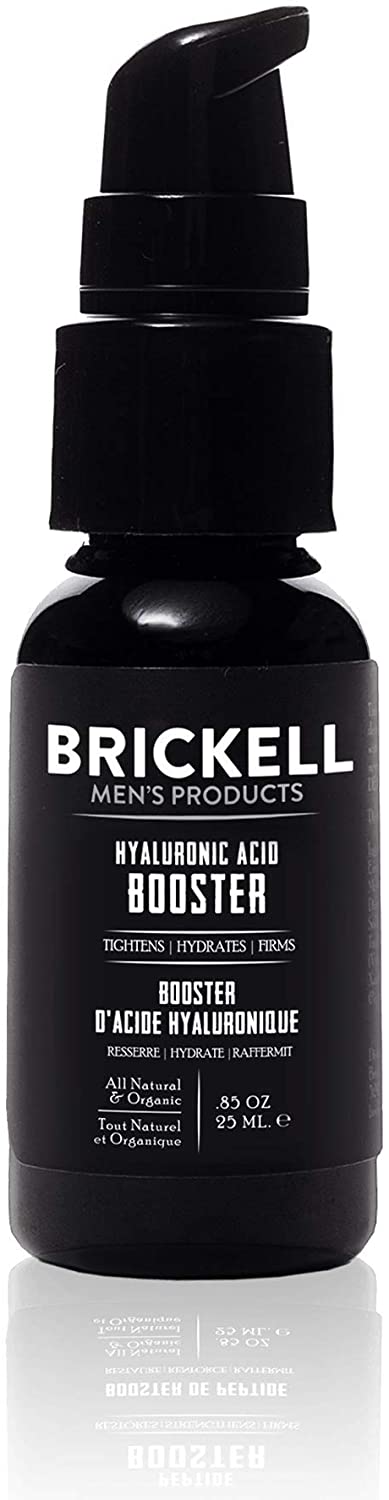 Brickell Men’s Hyaluronic Acid Booster for Men, Natural and Organic Hyaluronic Acid Booster for Face to Hydrate and Nourish Skin, Reduce Fine Lines and Wrinkles.85 oz, Unscented