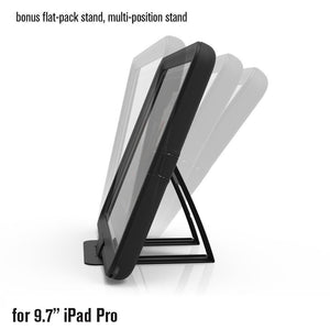 Catalyst Waterproof Shockproof Case For Apple 9.7" Ipad Pro (Stealth Black) With High Touch Sensitivity Id And Multi Position Stand