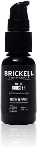 Brickell Men’s Protein Peptides Booster for Men, Natural and Organic Protein Peptides Booster for Face to Firm and Restore Skin, Boost Collagen Production and Fight Aging.85 oz, Unscented.