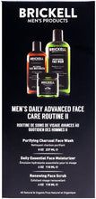 Load image into Gallery viewer, Brickell Men&#39;s Daily Advanced Face Care Routine II - Activated Charcoal Facial Cleanser + Face Scrub + Face Moisturizer Lotion - Natural &amp; Organic