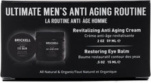 Load image into Gallery viewer, Brickell Men&#39;s Ultimate Anti-Aging Routine, Anti-Wrinkle Night Face Cream and Eye Cream to Reduce Puffiness, Wrinkles, Dark Circles, Under Eye Bags, Natural and Organic, Scented