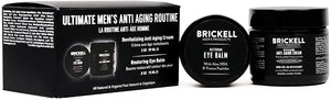 Brickell Men's Ultimate Anti-Aging Routine, Anti-Wrinkle Night Face Cream and Eye Cream to Reduce Puffiness, Wrinkles, Dark Circles, Under Eye Bags, Natural and Organic, Scented