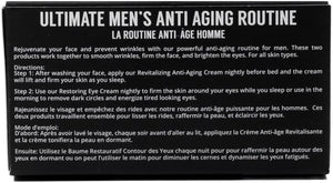 Brickell Men's Ultimate Anti-Aging Routine, Anti-Wrinkle Night Face Cream and Eye Cream to Reduce Puffiness, Wrinkles, Dark Circles, Under Eye Bags, Natural and Organic, Scented