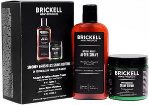 Brickell Men’s Smooth Brushless Shave Routine - Shave Cream & Aftershave