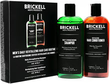 Load image into Gallery viewer, Brickell Men’s Daily Revitalizing Hair Care Routine, Mint and Tea Tree Oil Shampoo, Strength and Volume Enhancing Conditioner, Natural and Organic