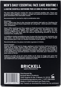 Brickell Men's Daily Essential Face Care Routine I - Face Wash & Face Moisturizer - Natural & Organic