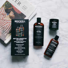 Load image into Gallery viewer, Brickell Men&#39;s Daily Advanced Face Care Routine I - Gel Facial Cleanser Wash + Face Scrub + Face Moisturizer Lotion - Natural &amp; Organic